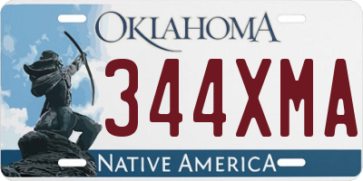 OK license plate 344XMA