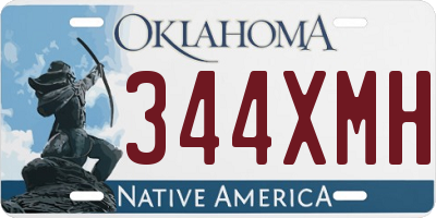 OK license plate 344XMH