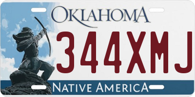 OK license plate 344XMJ