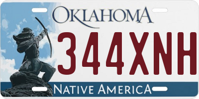 OK license plate 344XNH