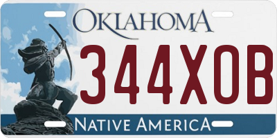OK license plate 344XOB