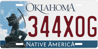OK license plate 344XOG