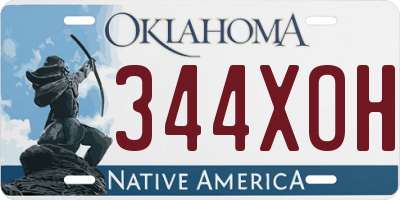 OK license plate 344XOH
