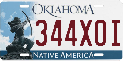 OK license plate 344XOI