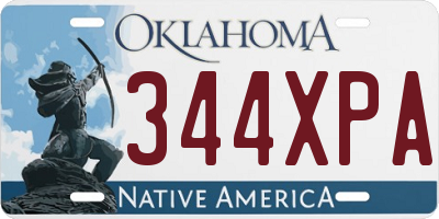 OK license plate 344XPA