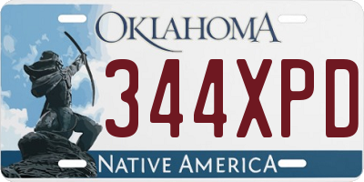 OK license plate 344XPD
