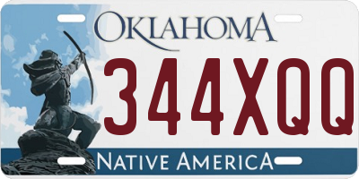 OK license plate 344XQQ