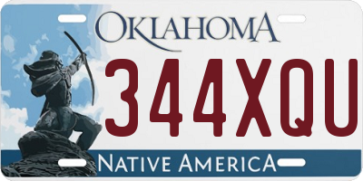 OK license plate 344XQU