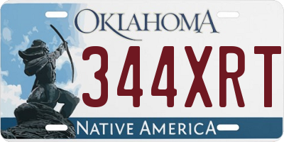 OK license plate 344XRT
