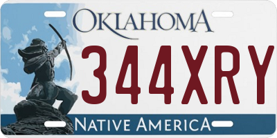 OK license plate 344XRY