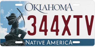 OK license plate 344XTV