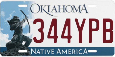 OK license plate 344YPB