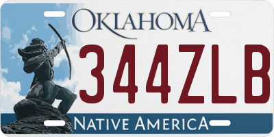 OK license plate 344ZLB