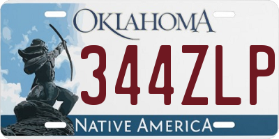 OK license plate 344ZLP