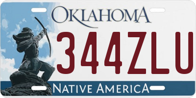 OK license plate 344ZLU