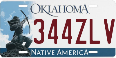 OK license plate 344ZLV