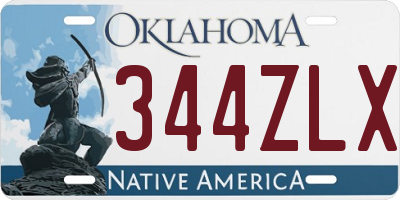OK license plate 344ZLX