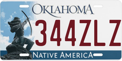 OK license plate 344ZLZ
