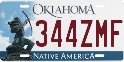 OK license plate 344ZMF