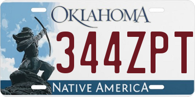 OK license plate 344ZPT