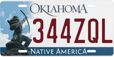 OK license plate 344ZQL