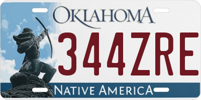OK license plate 344ZRE