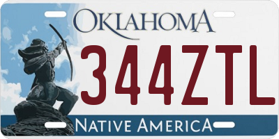 OK license plate 344ZTL