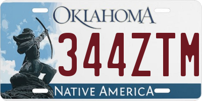 OK license plate 344ZTM