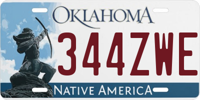 OK license plate 344ZWE