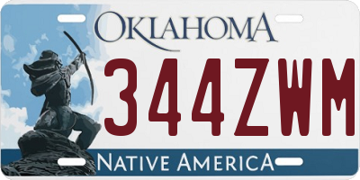 OK license plate 344ZWM