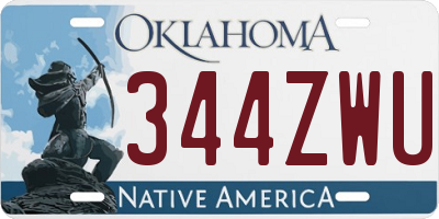 OK license plate 344ZWU