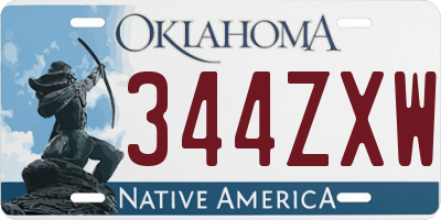 OK license plate 344ZXW