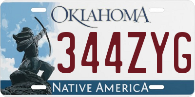OK license plate 344ZYG