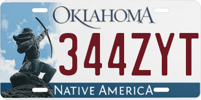 OK license plate 344ZYT