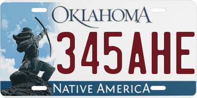 OK license plate 345AHE