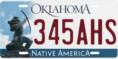 OK license plate 345AHS