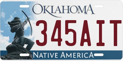 OK license plate 345AIT