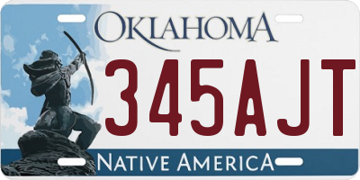 OK license plate 345AJT