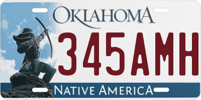 OK license plate 345AMH
