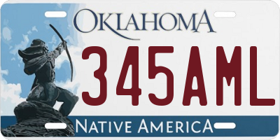 OK license plate 345AML