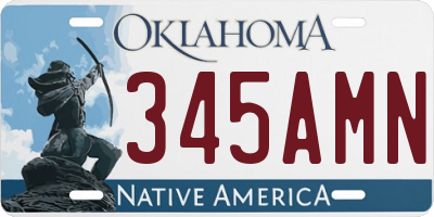OK license plate 345AMN