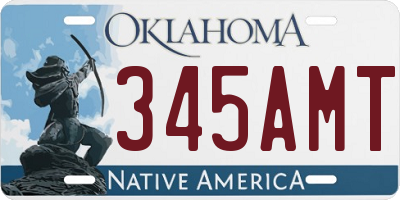 OK license plate 345AMT