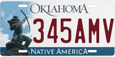 OK license plate 345AMV