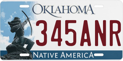 OK license plate 345ANR
