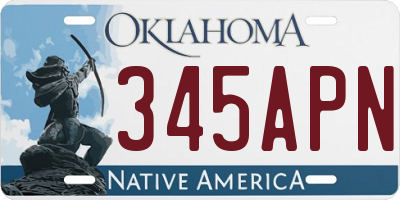 OK license plate 345APN
