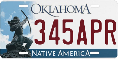OK license plate 345APR