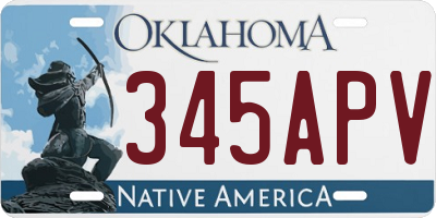 OK license plate 345APV