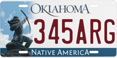 OK license plate 345ARG