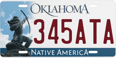 OK license plate 345ATA