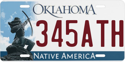 OK license plate 345ATH